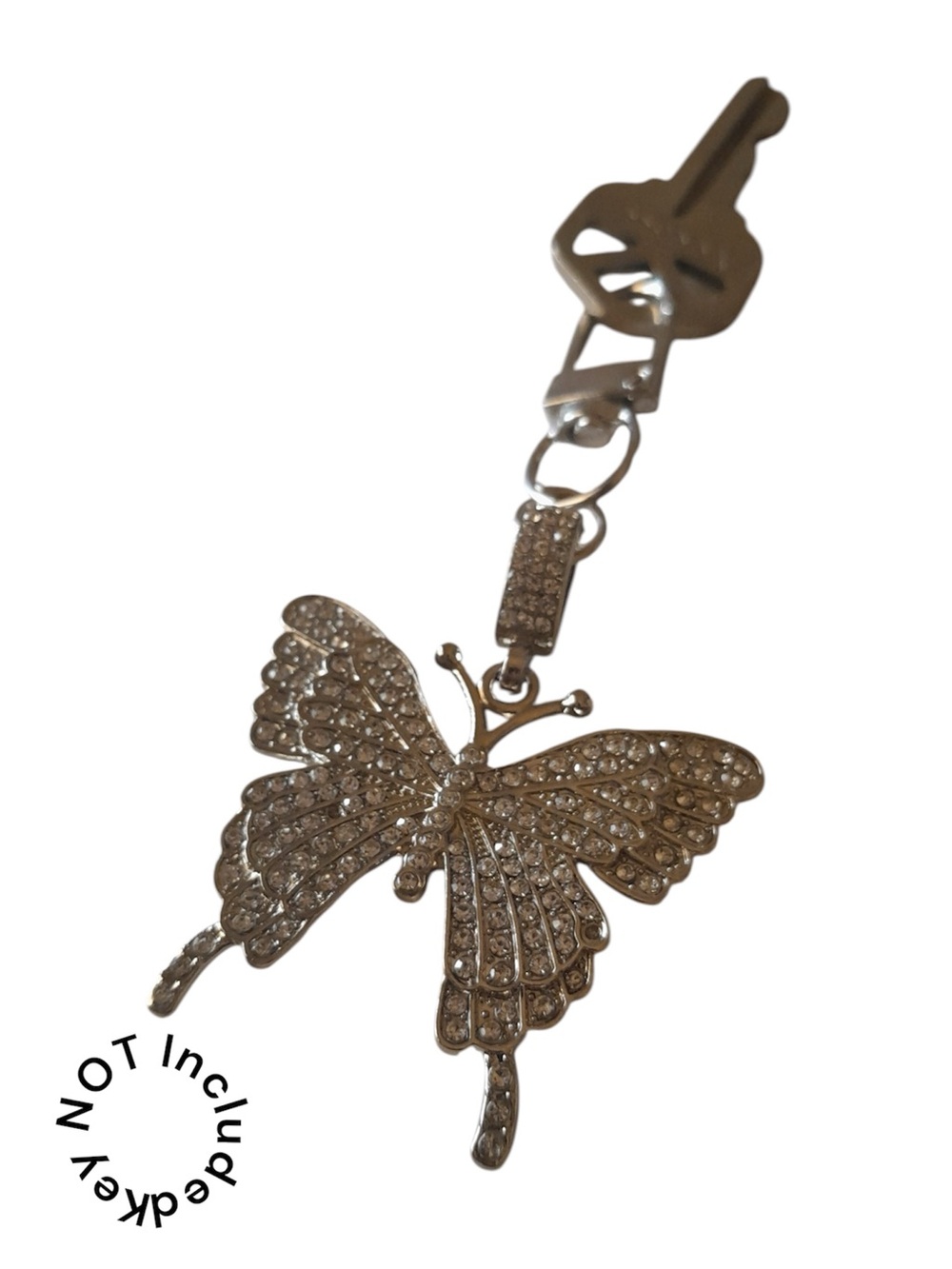 Butterfly Purse Charm Rhinestone Crystal Keychain 1pc - Picture 8 of 10